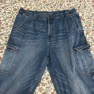 American Eagle Blue Cargo Jeans